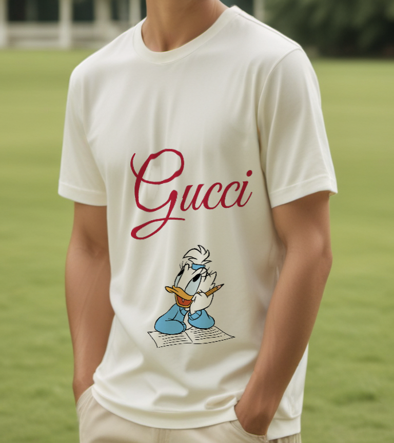 Ivory Open Book Duck Graphic T-Shirt - styled view 4
