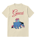 Ivory Blue Donkey with Gift Graphic T-Shirt - front product view