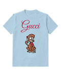 Sky Blue Curious Monkey Graphic T-Shirt - front product view