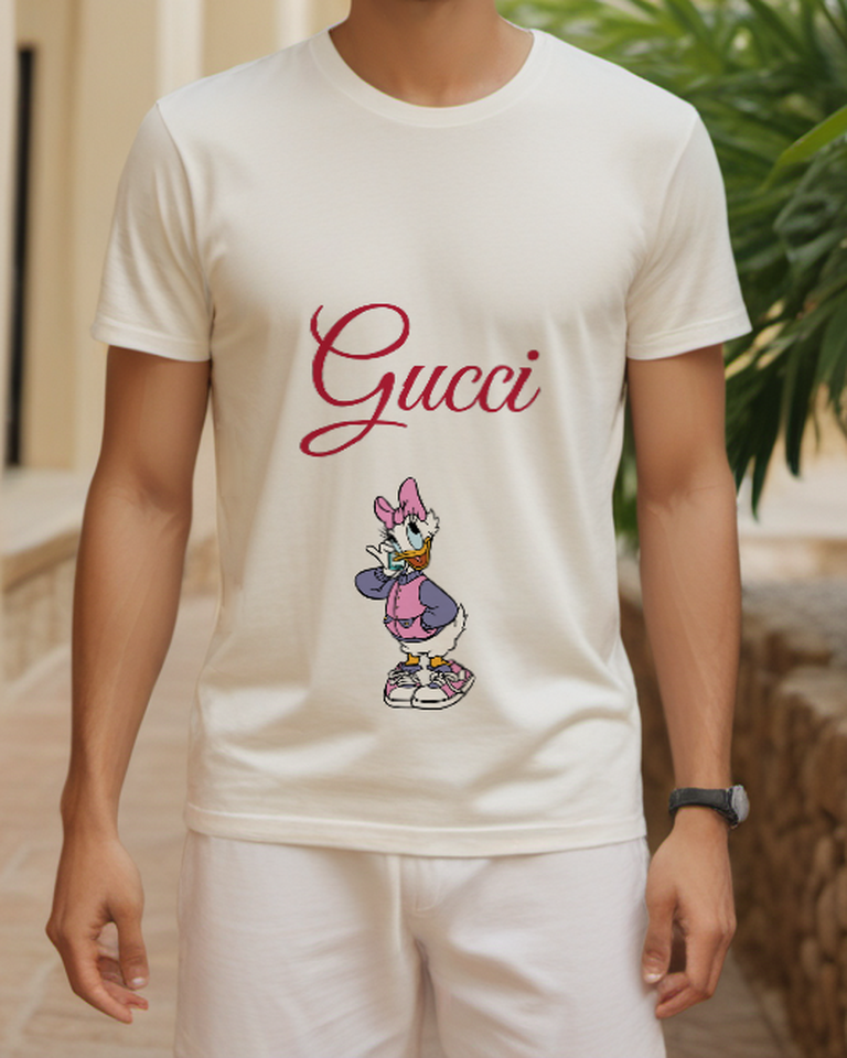 Ivory Purple Outfit Duck Graphic T-Shirt - styled view 1