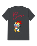 Charcoal Feathered Headpiece Duck Graphic T-Shirt - front product view