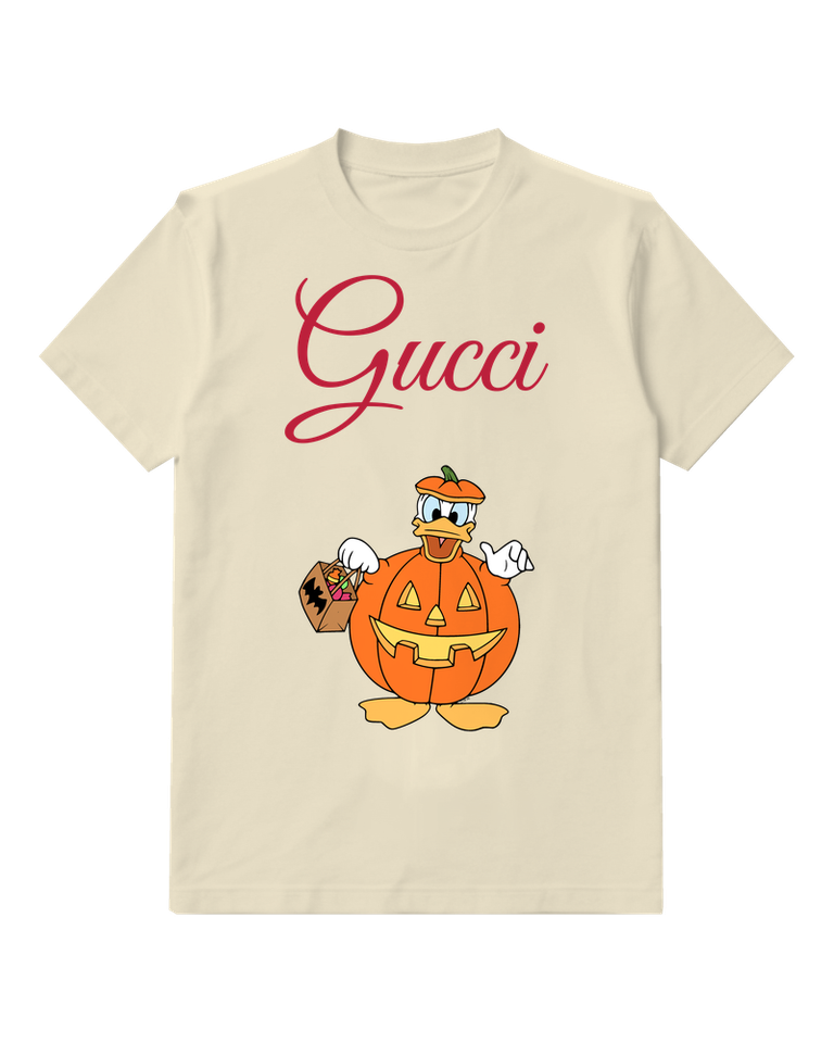 Ivory Pumpkin Costume Duck Graphic T-Shirt - front product view