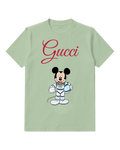 Sage Green Astronaut Mouse Graphic T-Shirt - front product view