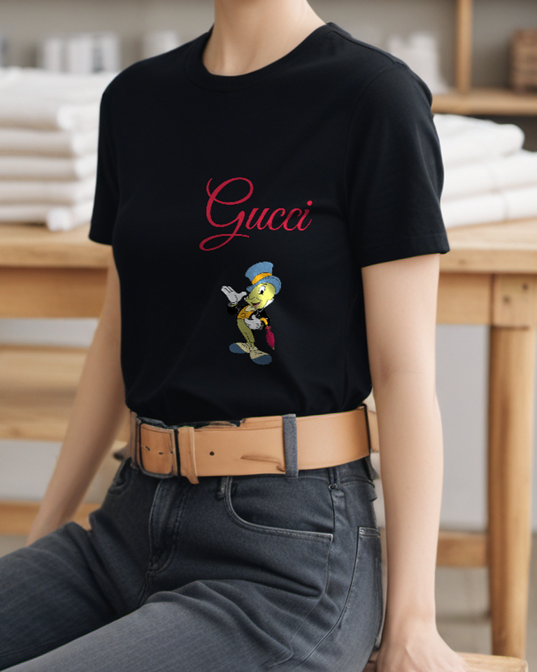 Black Top Hat Cricket Graphic T-Shirt - styled view 3