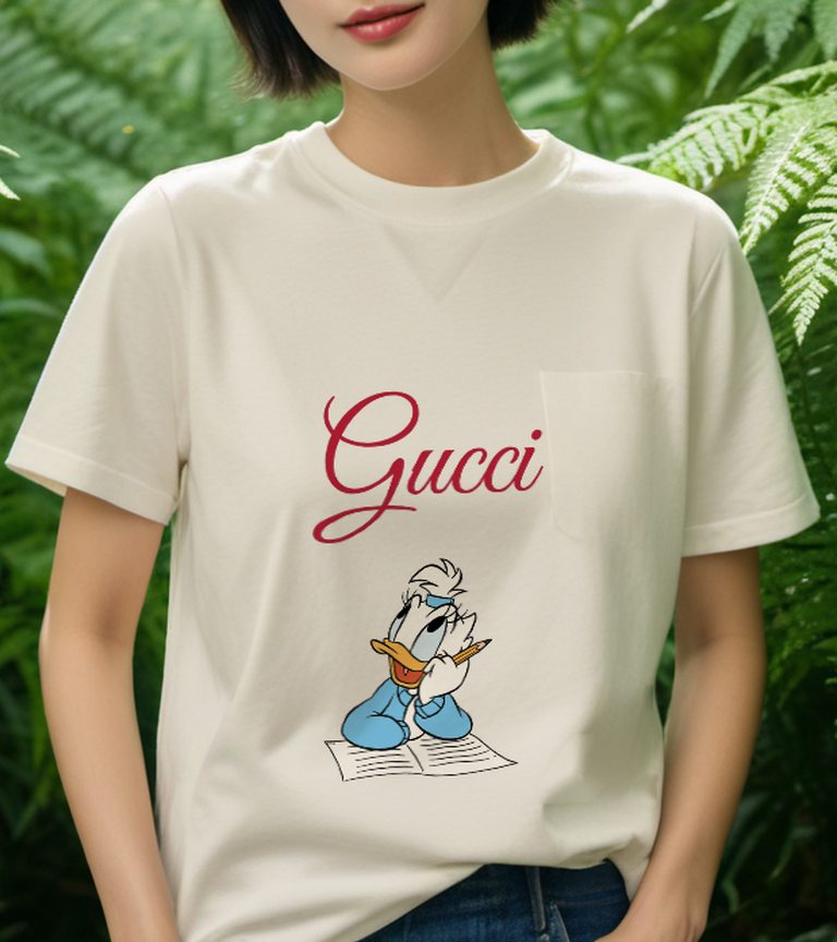 Ivory Open Book Duck Graphic T-Shirt - styled view 5